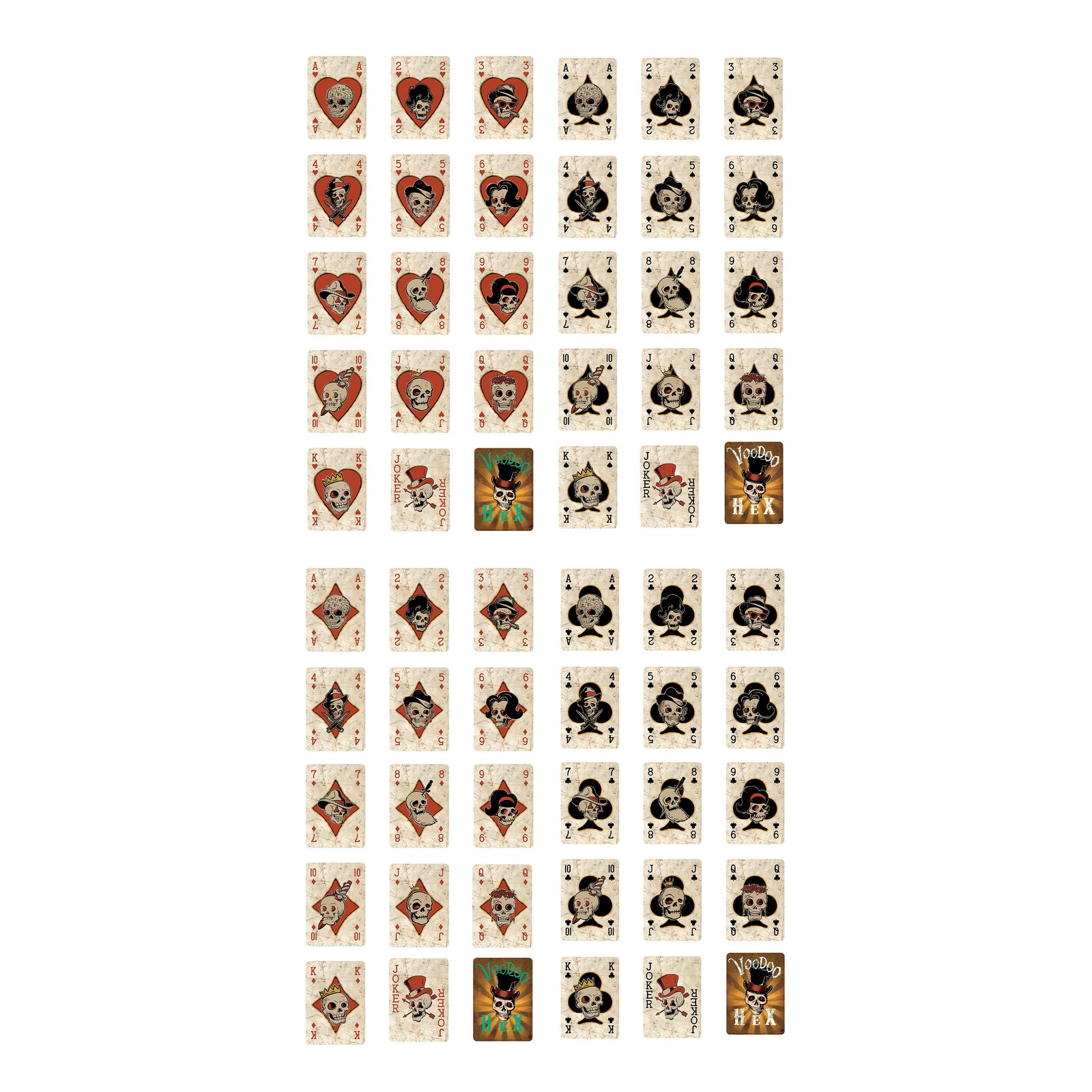 Rivers Edge Products Playing Cards, 1 Deck of Themed Cards, Voodoo Hex Cards