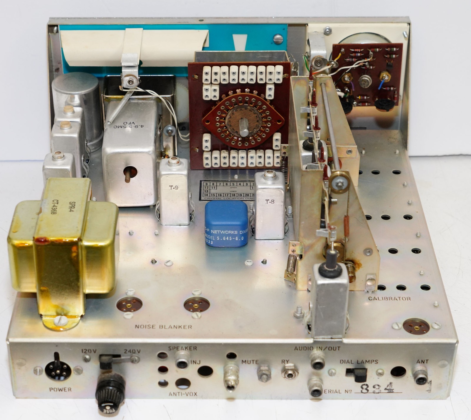 Drake SPR-4 Chassis / Circuitry + Front Panel - FOR PARTS