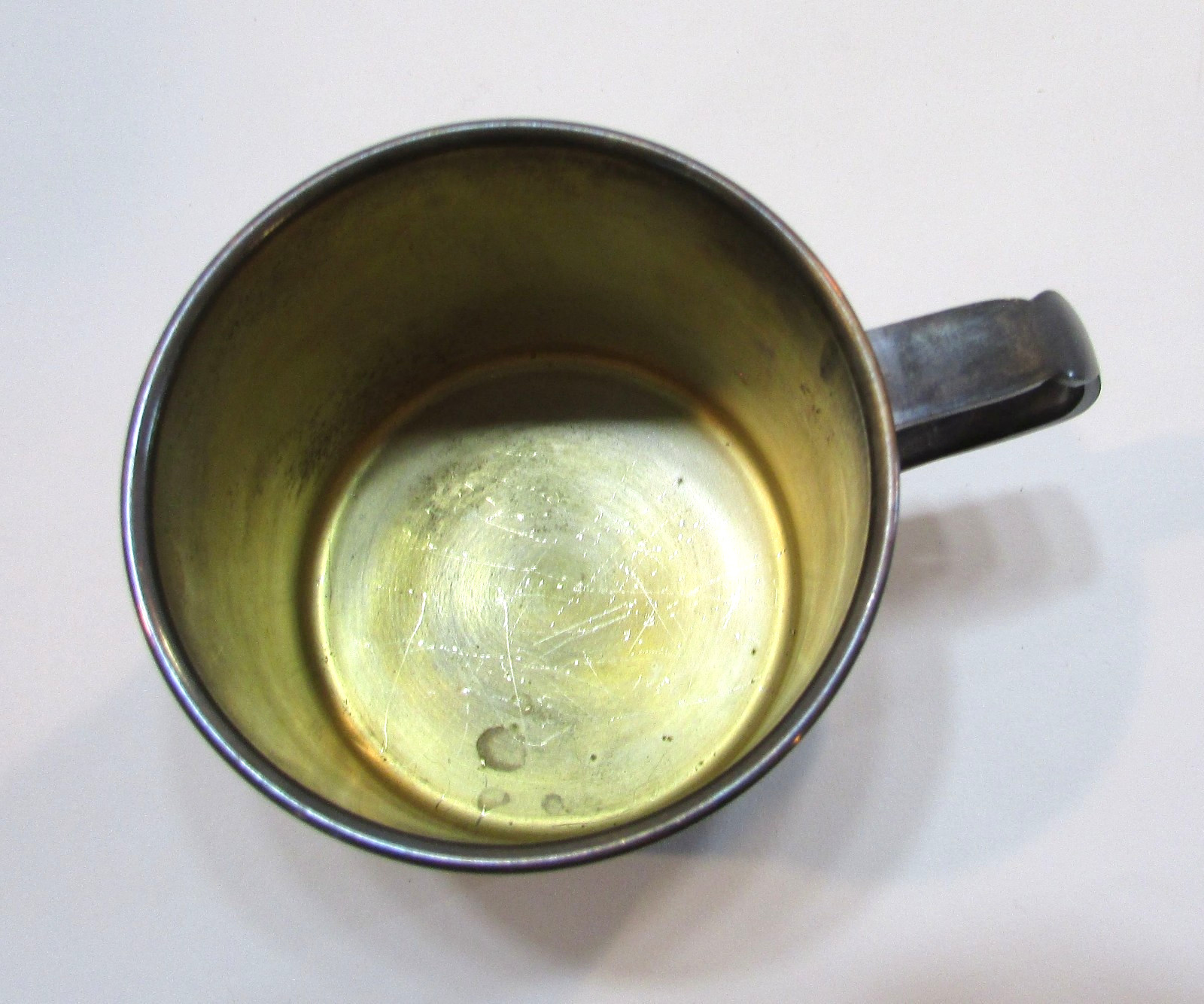 Antique 1930's Wm Rogers Sons 524 Sterling Line IS Silverplated Childs 2.5" Mug