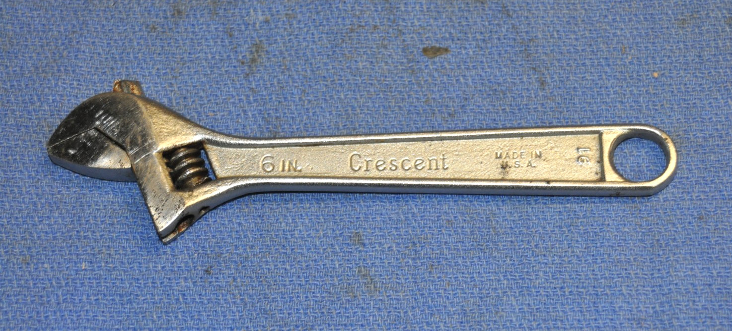 Crescent 6" adjustable wrench opens to 3/4" Made in USA