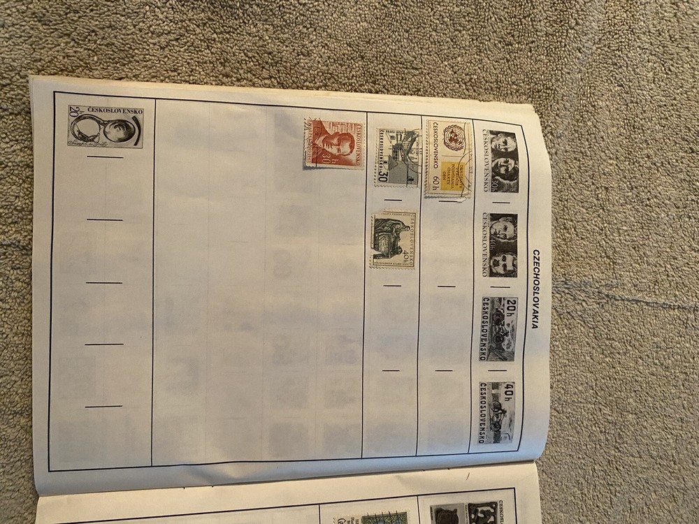 1970’s Stamp Collecting Book with Stamps