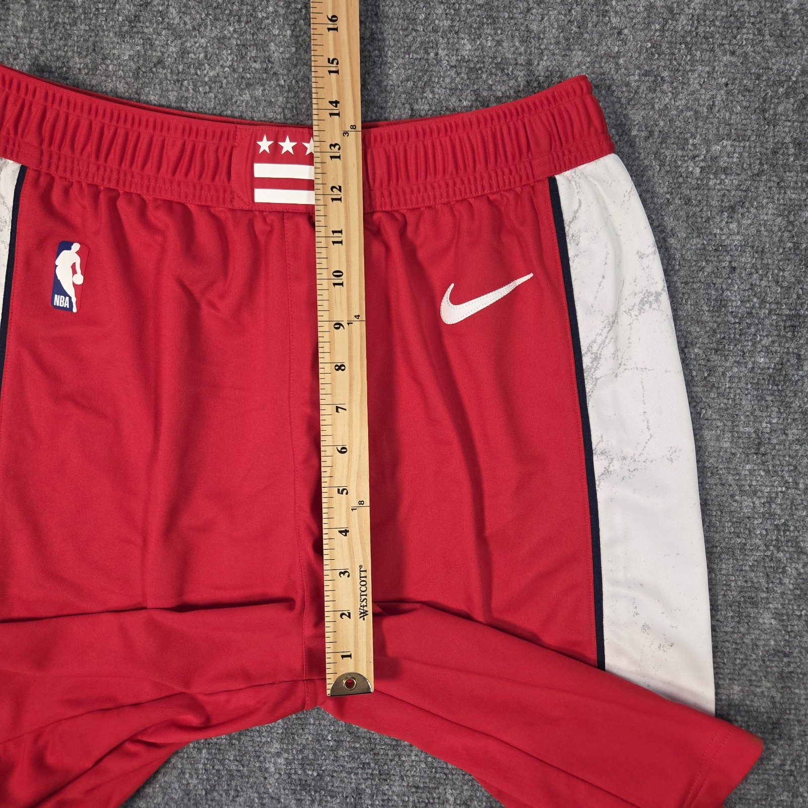 Washington Wizards Nike Shorts Mens 38 Length +2 Vaporknit Basketball NBA