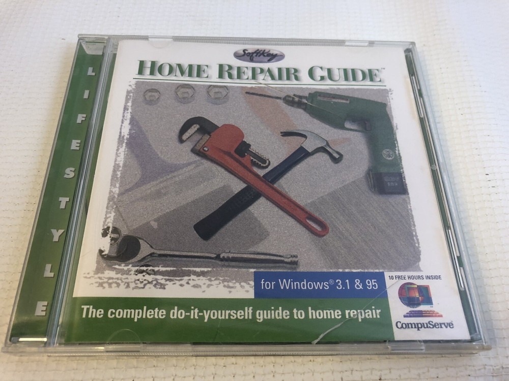 1996 Softkey Home Improvement Interactive Do It Self Repair Guide CDROM Win 95