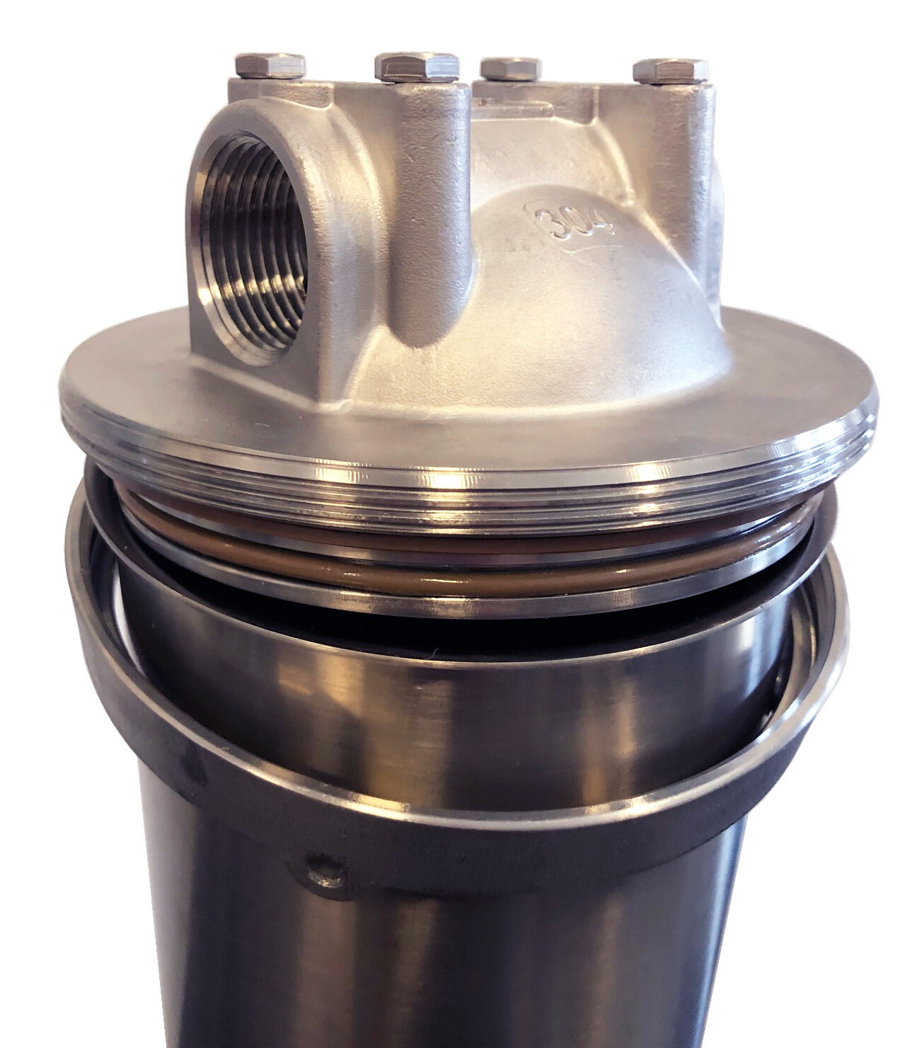 Stainless Steel Filter Housing 10"L Big-Blue, Endoer Filtration E-SSHDJ-10-1-304