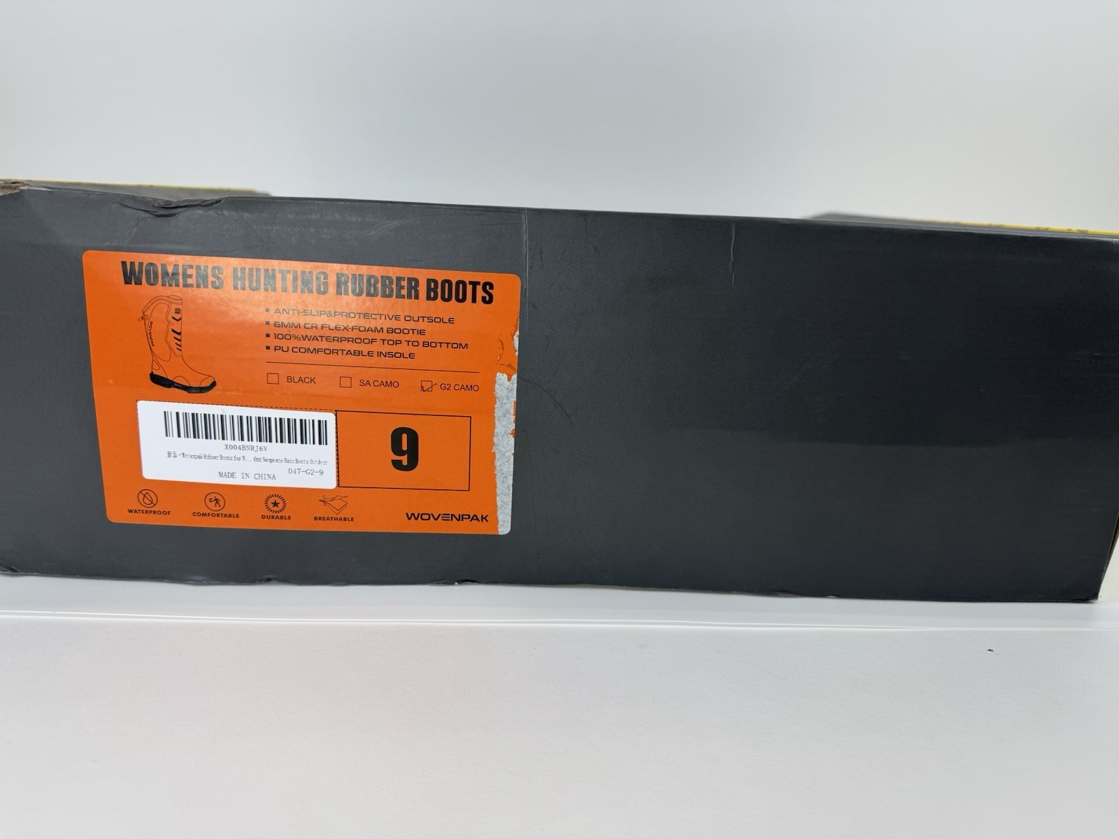 Wovenpak Hunting Boots for Women, Women's Waterproof Rubber Boots Camo Size 9