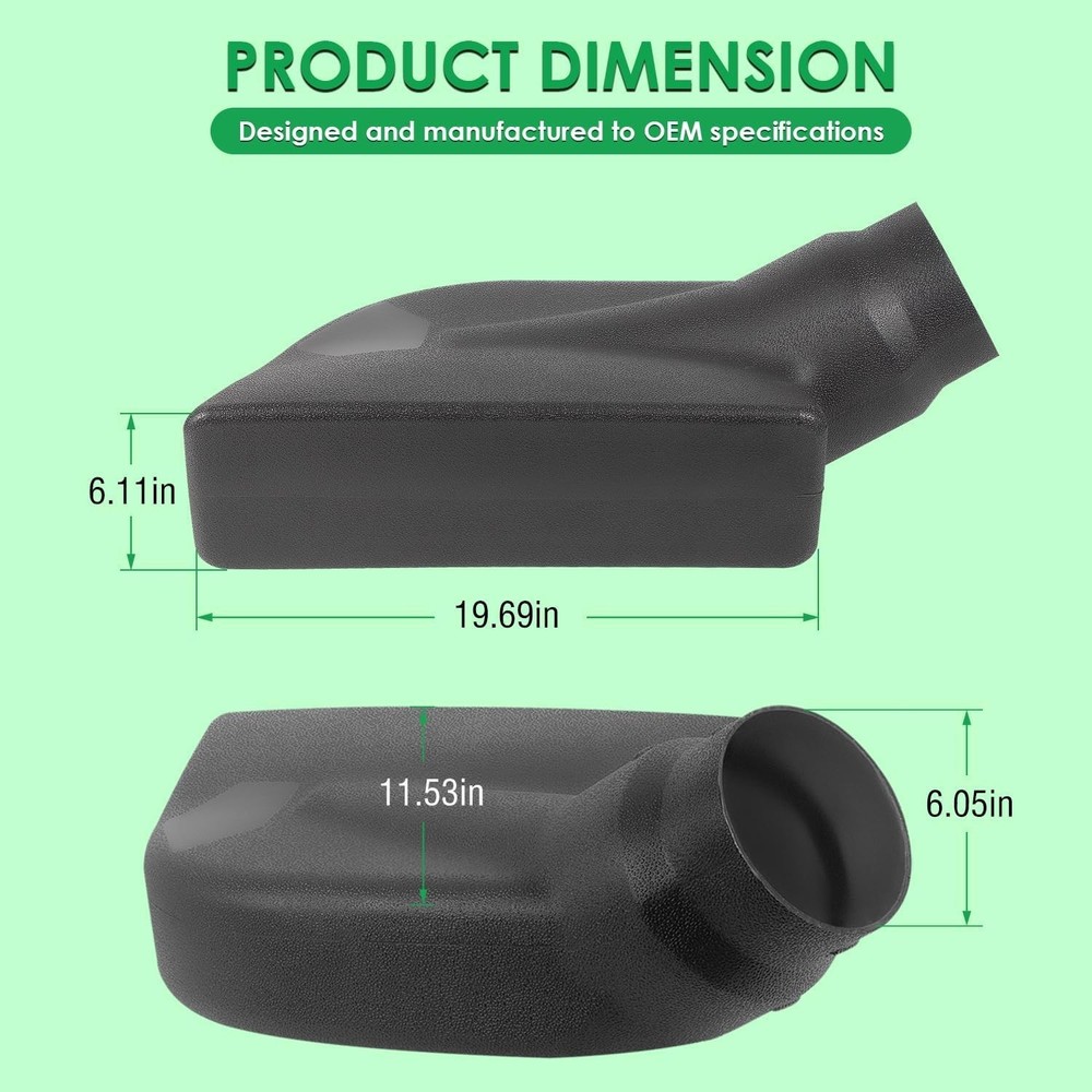 69861 Adapter for Mow-N-Vac Leaf Vacuum Bagger Deck, Universal Deck Boot Chute