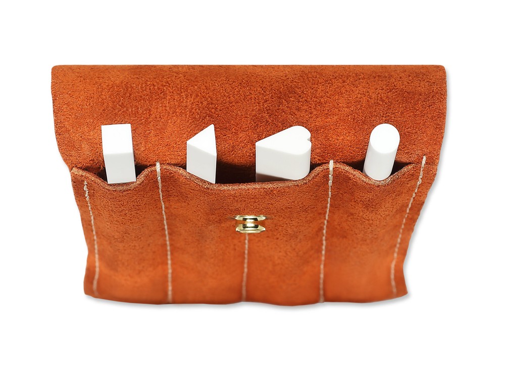 Spyderco Ceramic File Set 400F - 4 Piece - Suede Case