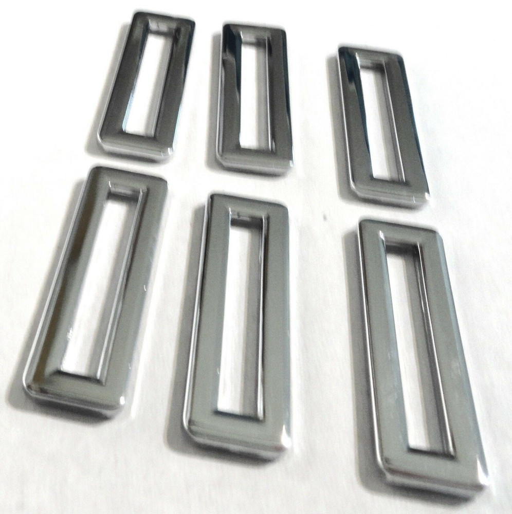 switch label bezel set(6) plain chrome plastic for Freightliner Classic FLD