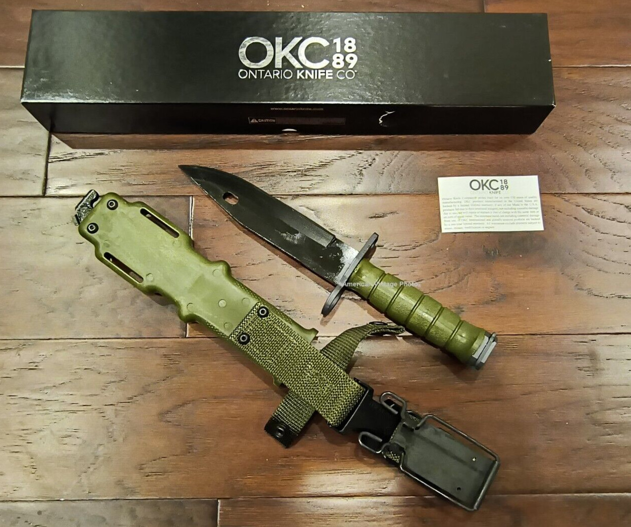 Vintage OKC M9 Wire Cutter Knife Sawback Bayont Ontario Knife Co NIB Made in USA