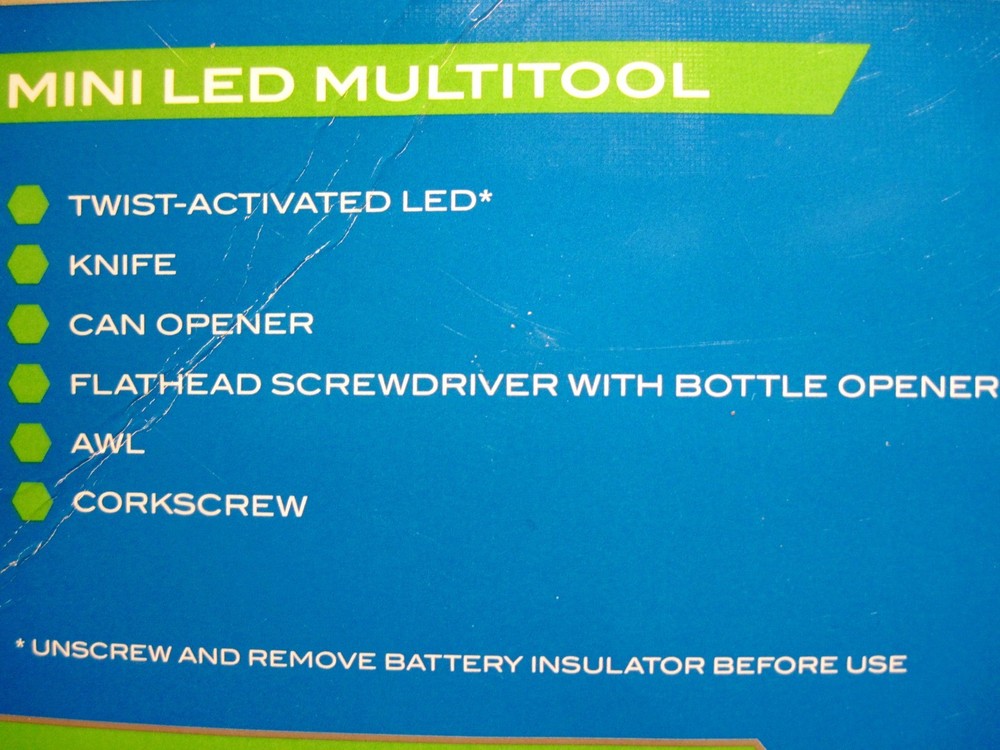 X Gear Mini LED Multitool Knife ~ 7 Tools ~ Red ~ NIP ~ Great GIFT