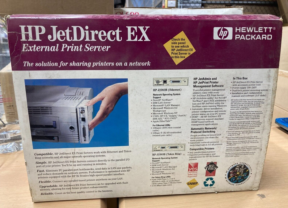 HP J2382B JetDirect EX External Network Interface Print Server J2382B NEW