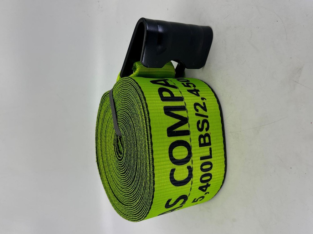 4"X35' High Vis Winch Strap with Flat Hook 2 Pack
