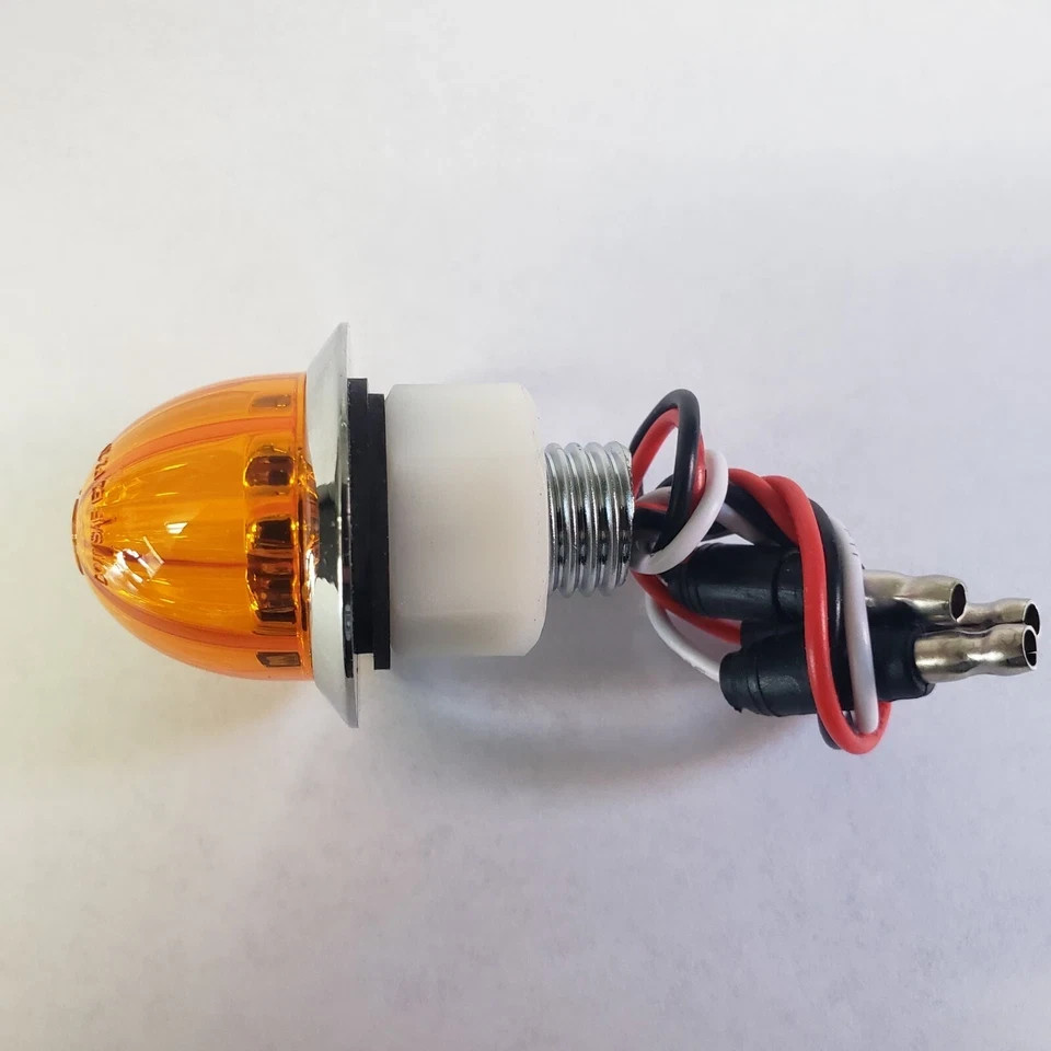 Mini 3/4" Watermelon Clearance Light (ABMBER) Dual Function High/Low Brightness