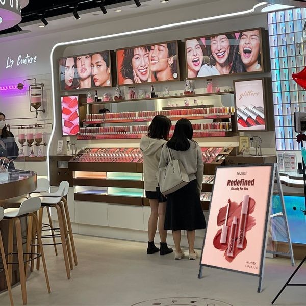 A Frame Sidewalk Sign, Heavy Duty Sandwich Board Signs 24x36 in(print included)