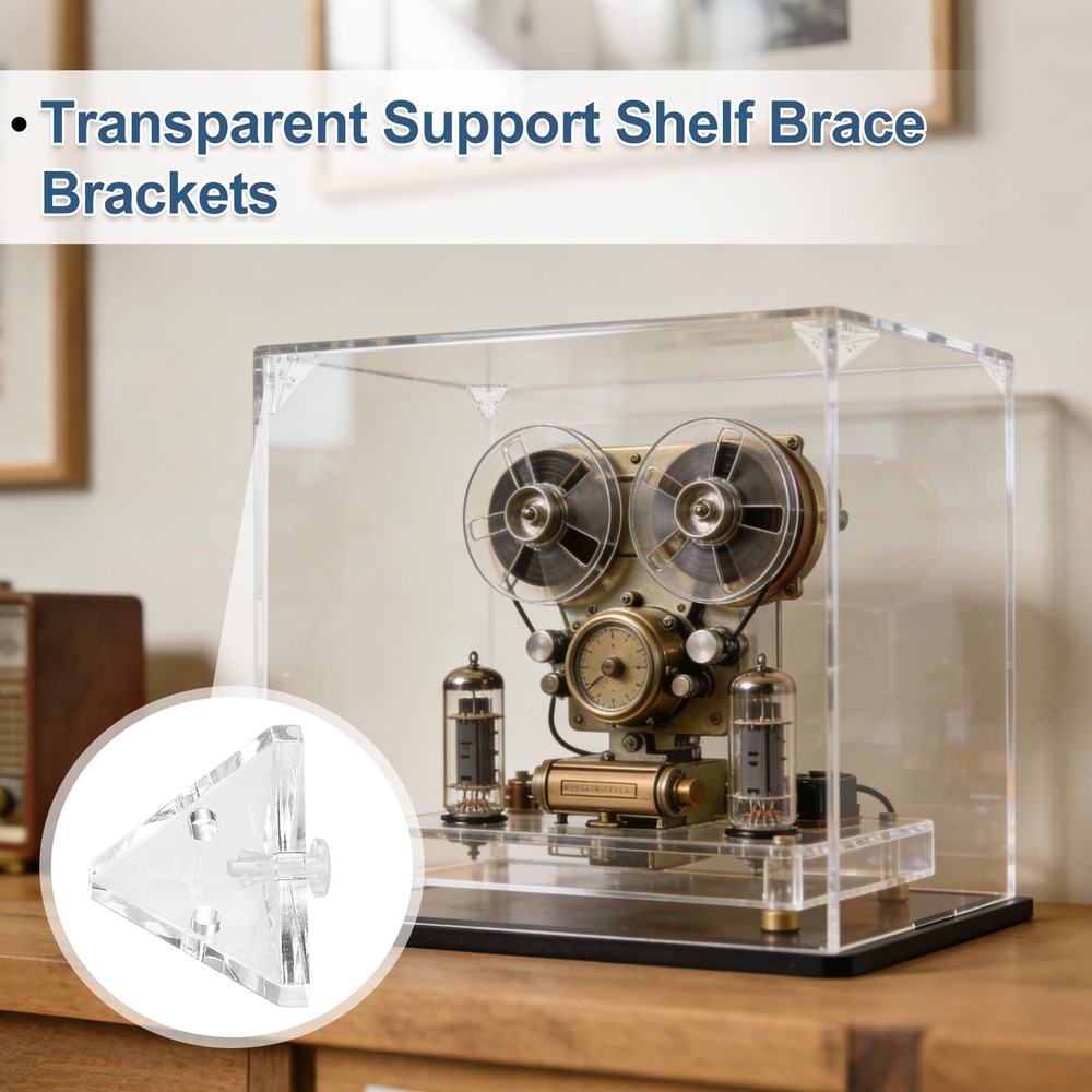 20 Pieces Acrylic Corner Brackets, Triangular Connectors with Rivets