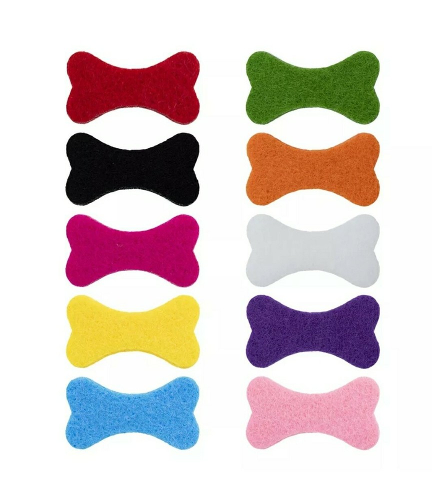 New! Lot 30pcs Dog Bone Locket Felt Pads Replacememts Essential Oil Diffuser