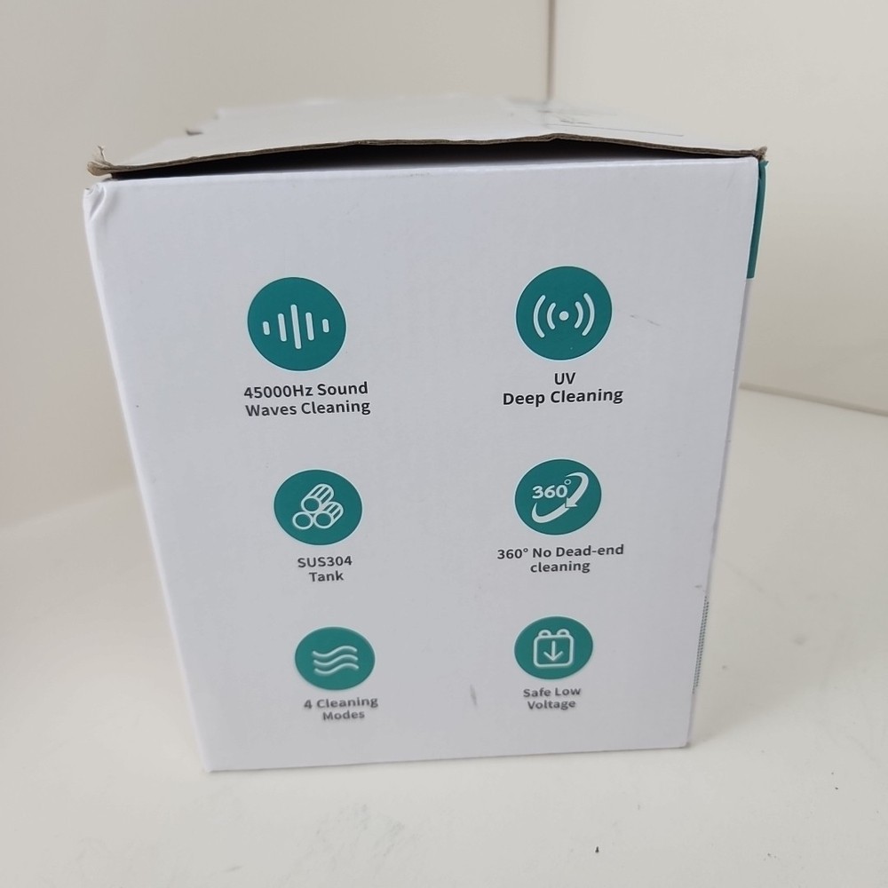Ultrasonic Retainer Cleaner W/4 Modes Digital Timer for Dentures Guards