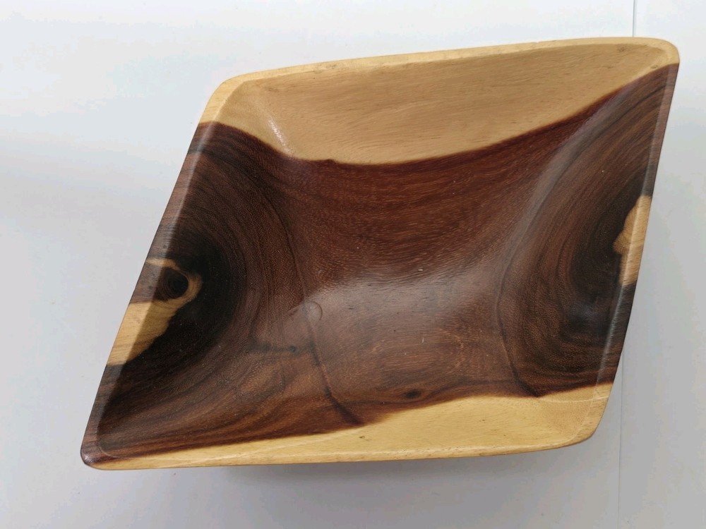 Unique Hand Made Wooden Triangular Bowl Dish