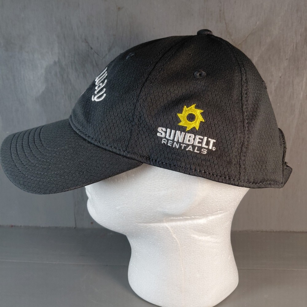 Callaway Golf Hat Cap Black Mesh Adjustable Strap Logo Snapback