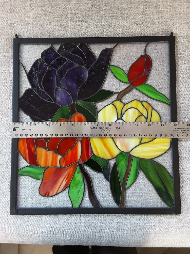 Brand New Handcrafted AUTHENTIC Stained Glass Panel