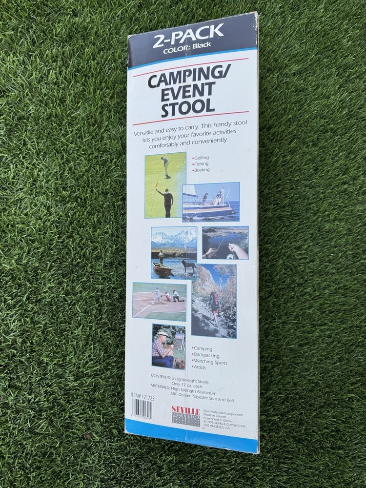 Seville Classics Foldable Event/Camping Stool 2-pack