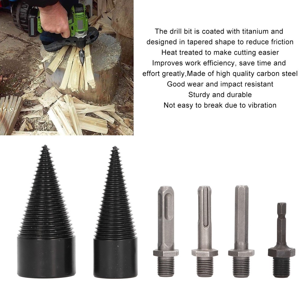 Wood Splitter Bit Small Split Drill Firewood Splitter Machine Woodworking Tools