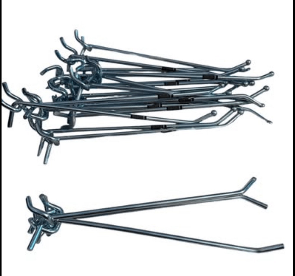 21 Pegboard Hooks Approx 9” 18 With Ball & 3 Without