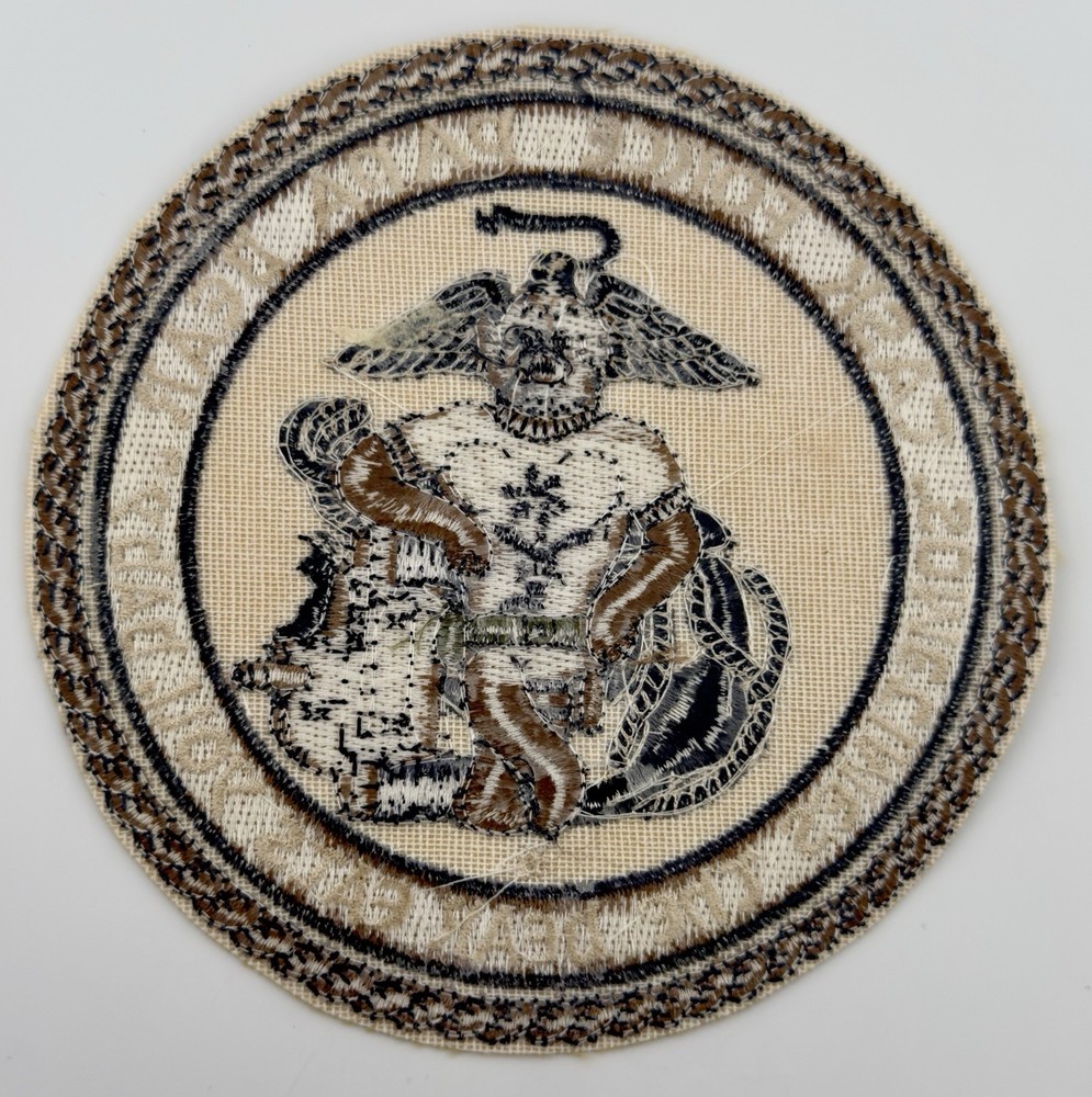 Task Force Papa Bear Desert Storm USMC Morale Patch “Bear Eats You”