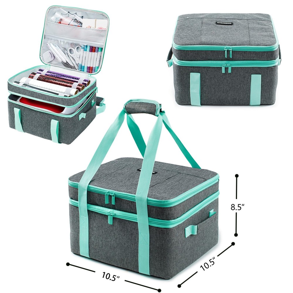 Double-Layer Carrying Case Compatible with Crcut EasyPress 2(9X9), Sturdy Hea...