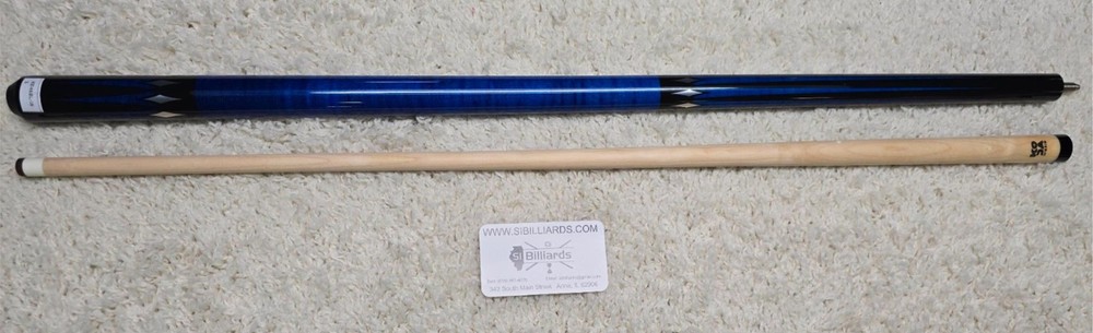 Koda KD46BL Pool Cue. Blue with Black and Silver Graphic 12.5mm Shaft!