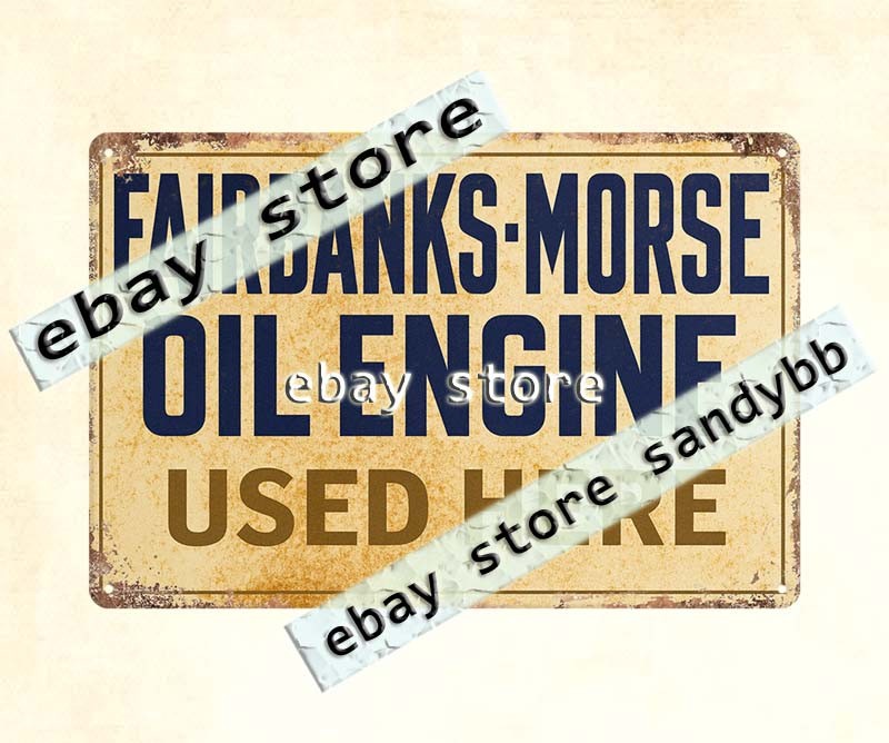 FAIRBANKS-MORSE oil engine tin sign