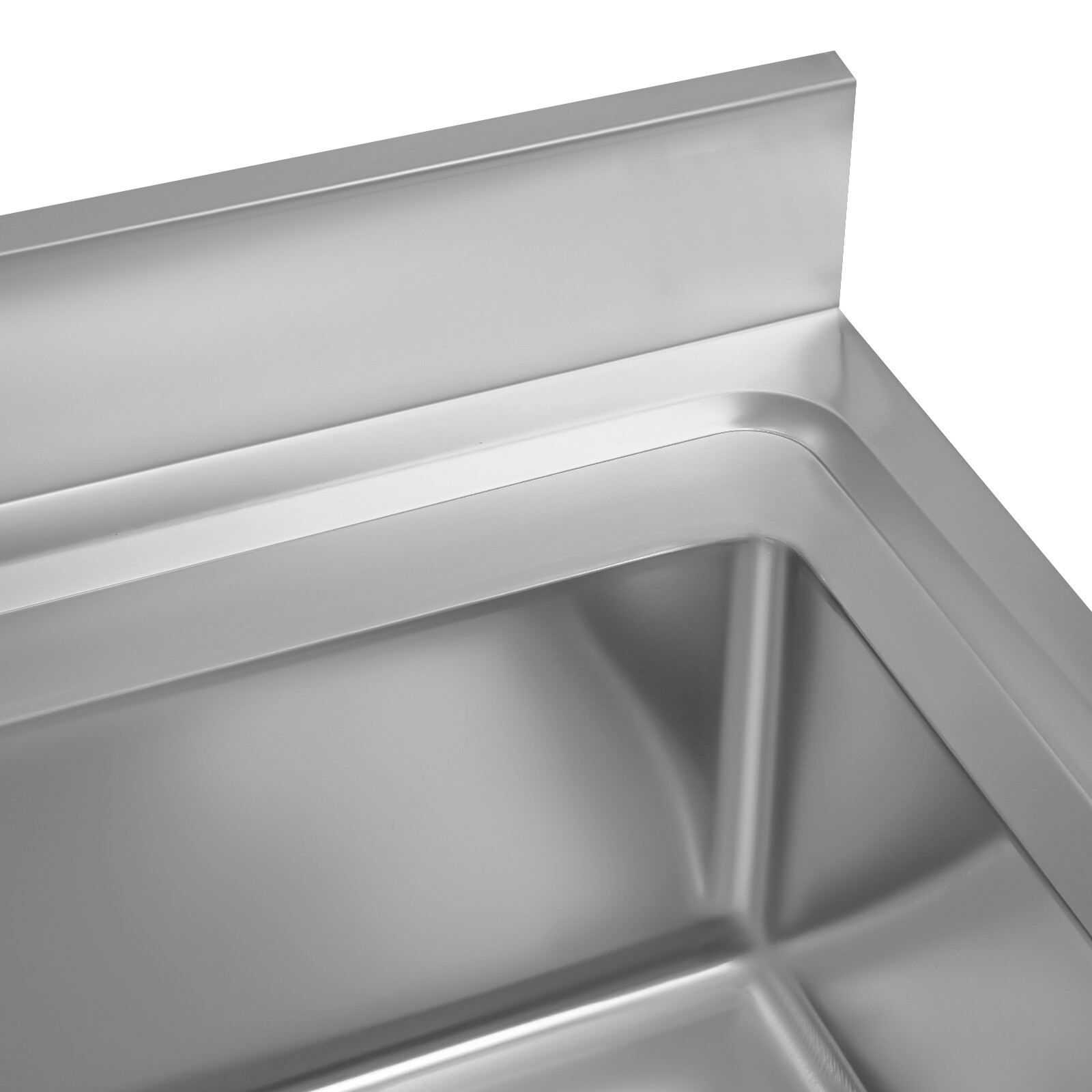 Commercial Sink Stainless Steel Utility Sink Single Bowl Kitchen Sink w/ Faucet