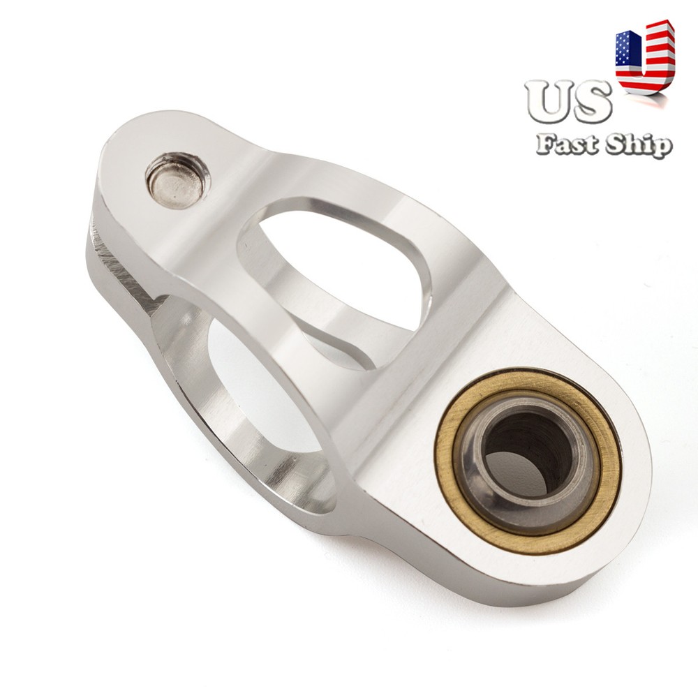 CNC 255mm Motorcycle Aluminum Steering Damper Stabilizer Linear Universal Silver