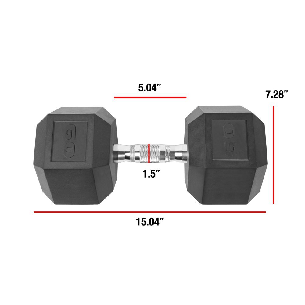 CAP Barbell Rubber-Coated Hex Dumbbells, Set of 2