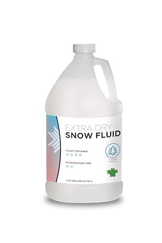Extra Dry Snow Machine Fluid, 30 Ft Float, 1 Gallon - Long-Lasting Snow Effect