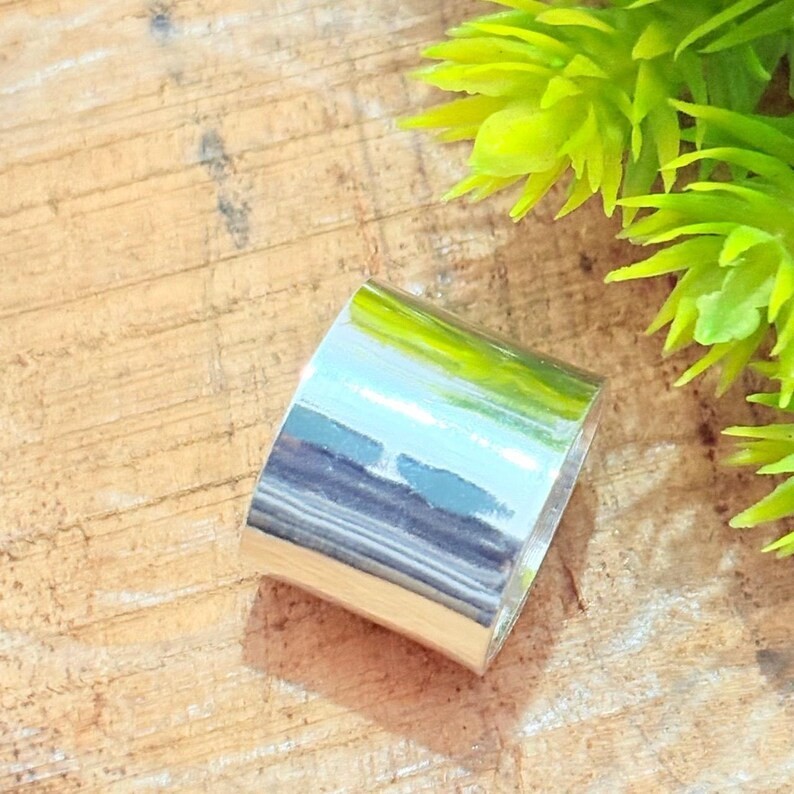 Bold 925 Sterling Silver Thick Ring | Crafted from Silver Sheet | Statement Jewe