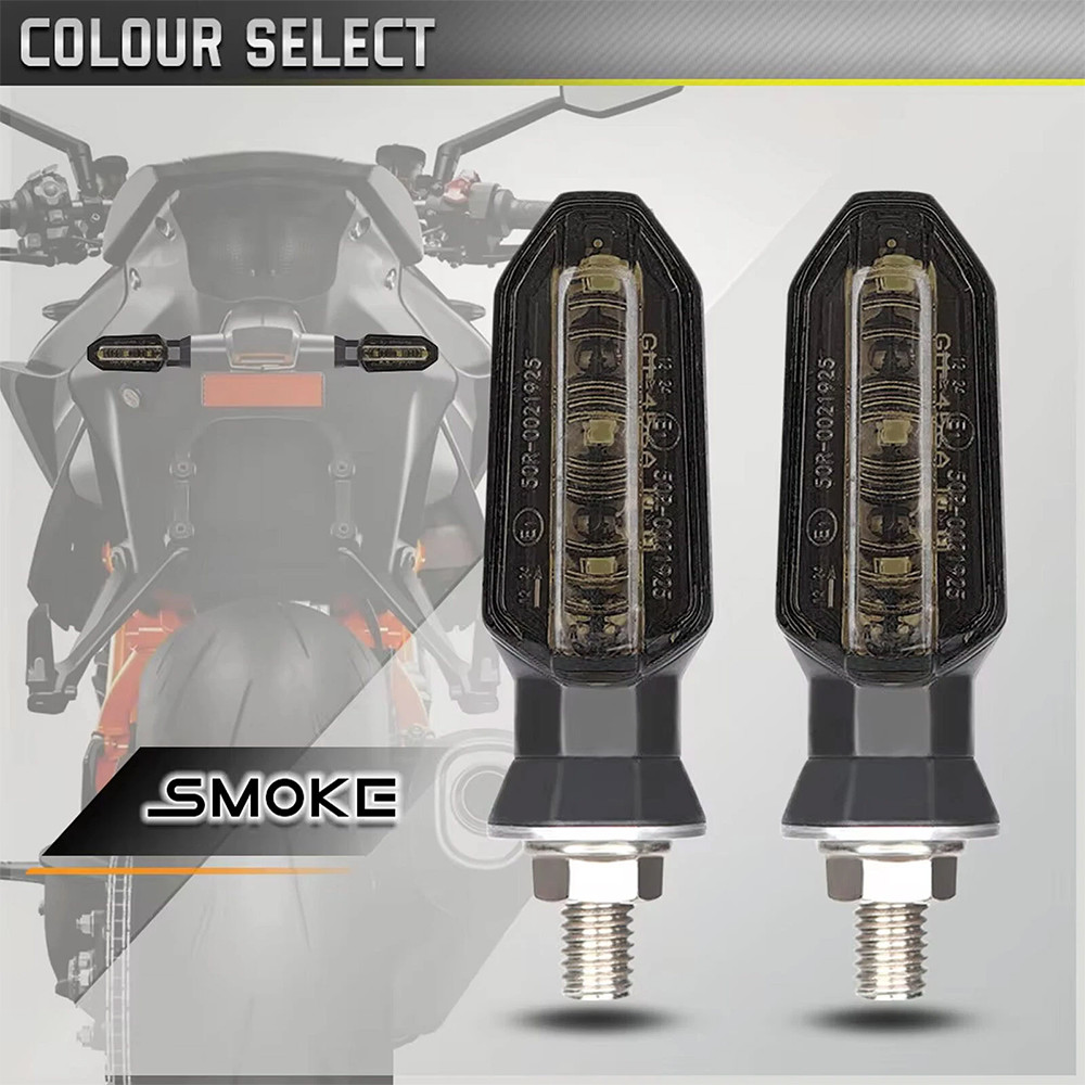 4X Motorcycle Sequential LED Turn Signal Blinker Light Indicator Amber Universal