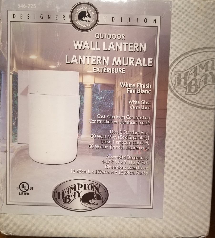 Hampton Bay Outdoor Wall Lantern Light Sconce