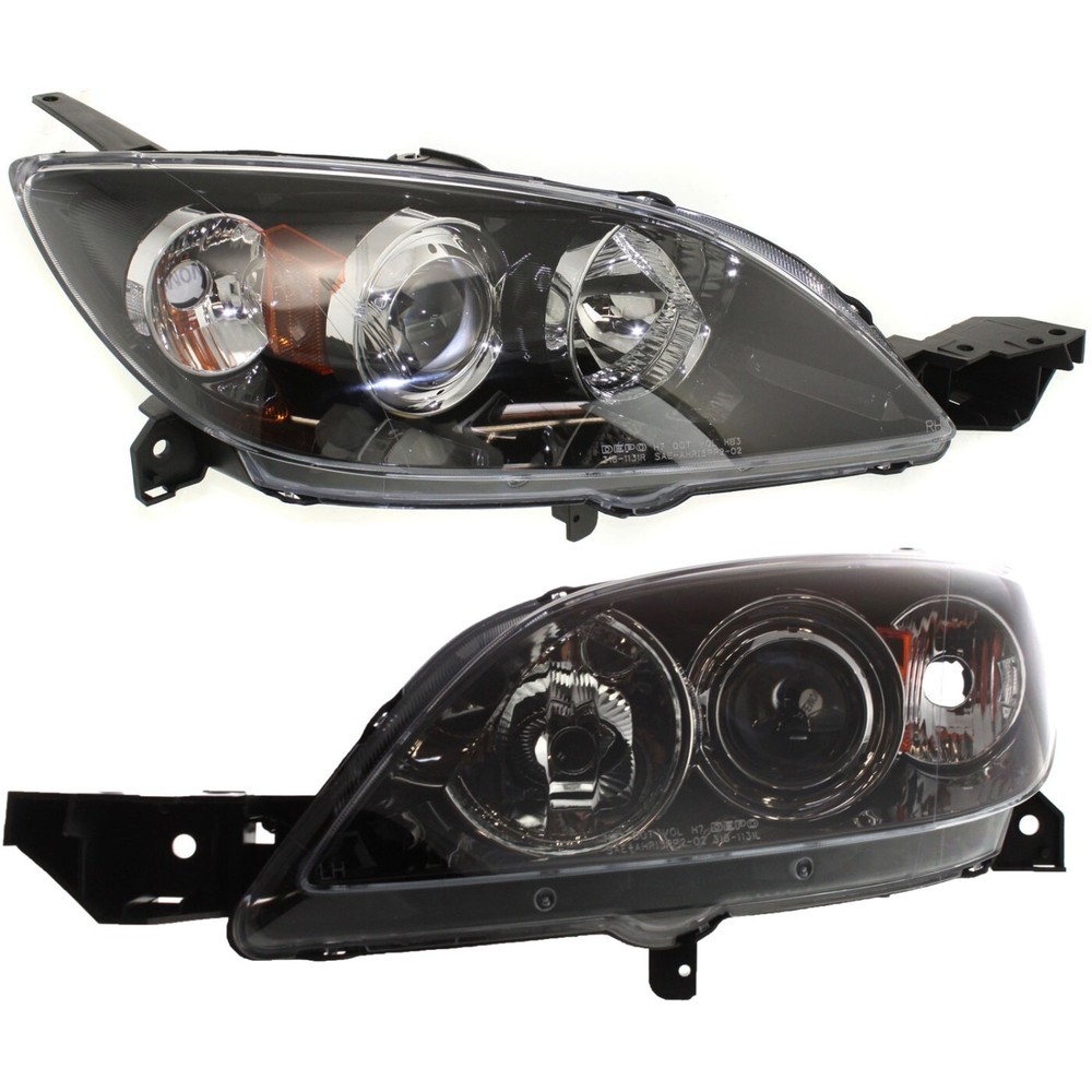 Headlight Set For 2004-2009 Mazda 3 Hatchback Left and Right 2Pc