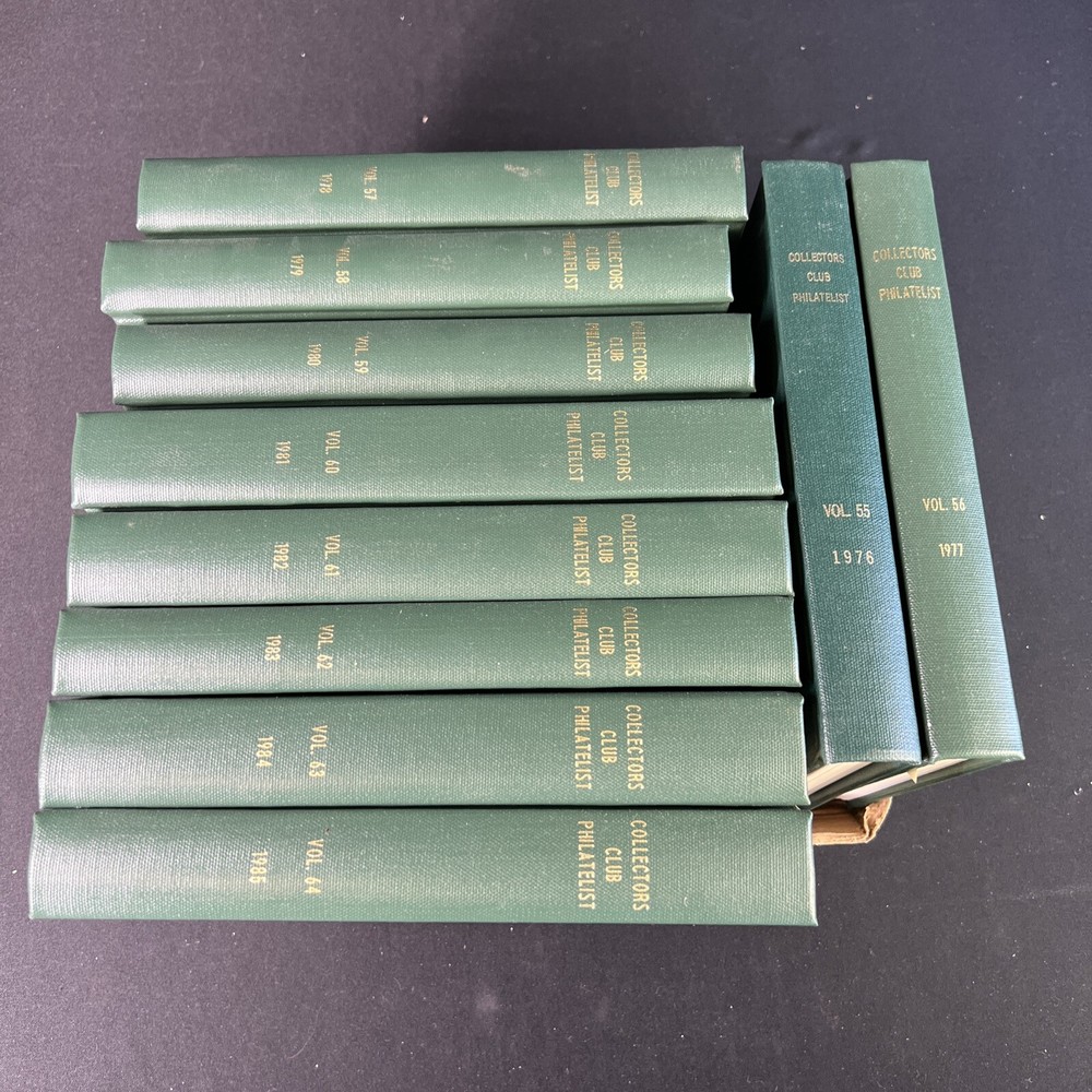 The Collectors Club Philatelist Set of 10 Issues Vol. 55-64 Stamps 1976-1985
