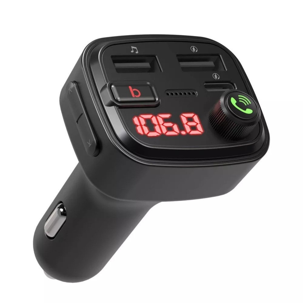 Just Wireless FM Transmitter with USB-C and USB-A Charging Port  - Brand NEW
