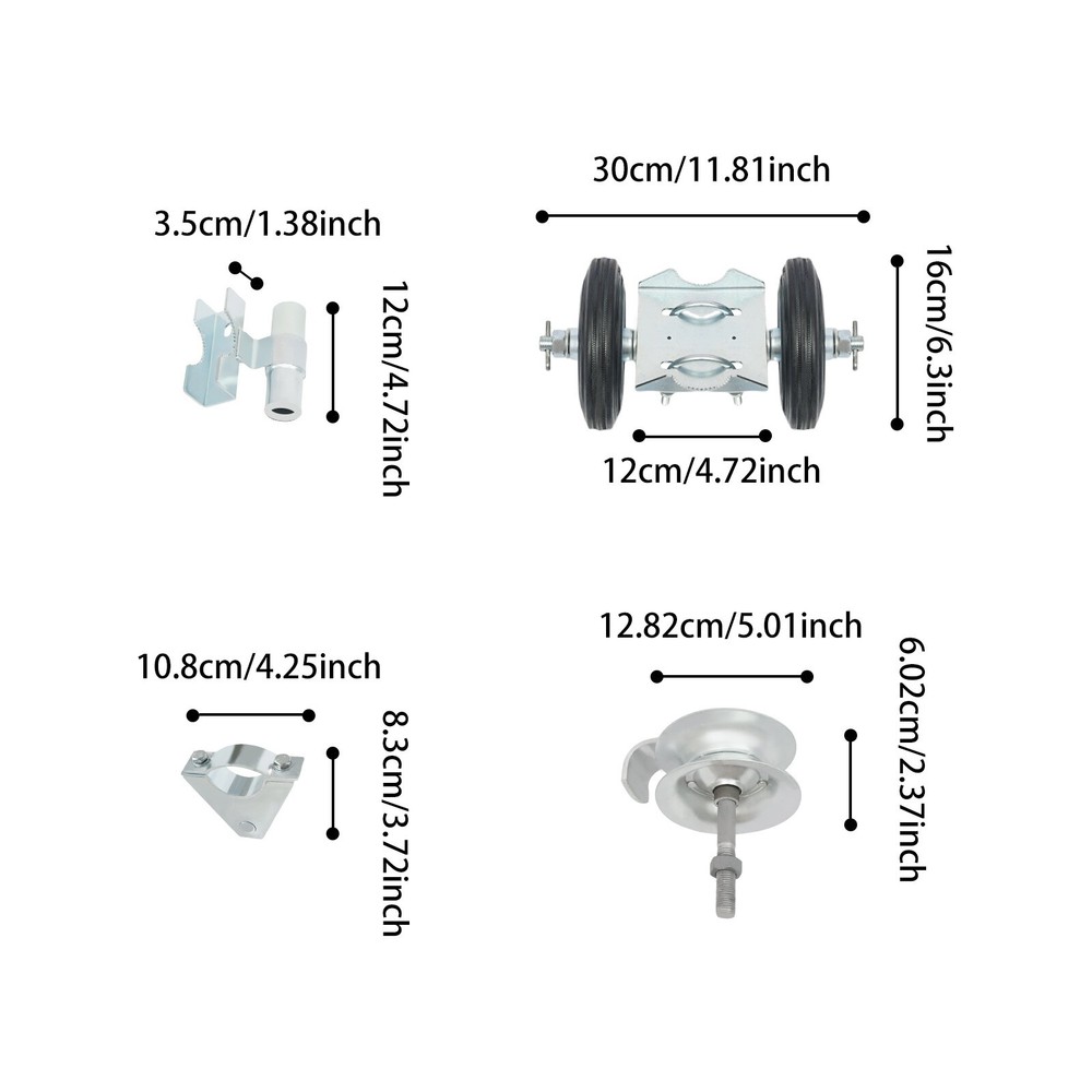 Heavy Duty Sliding Gate Hardware Kit with Rolling Wheels