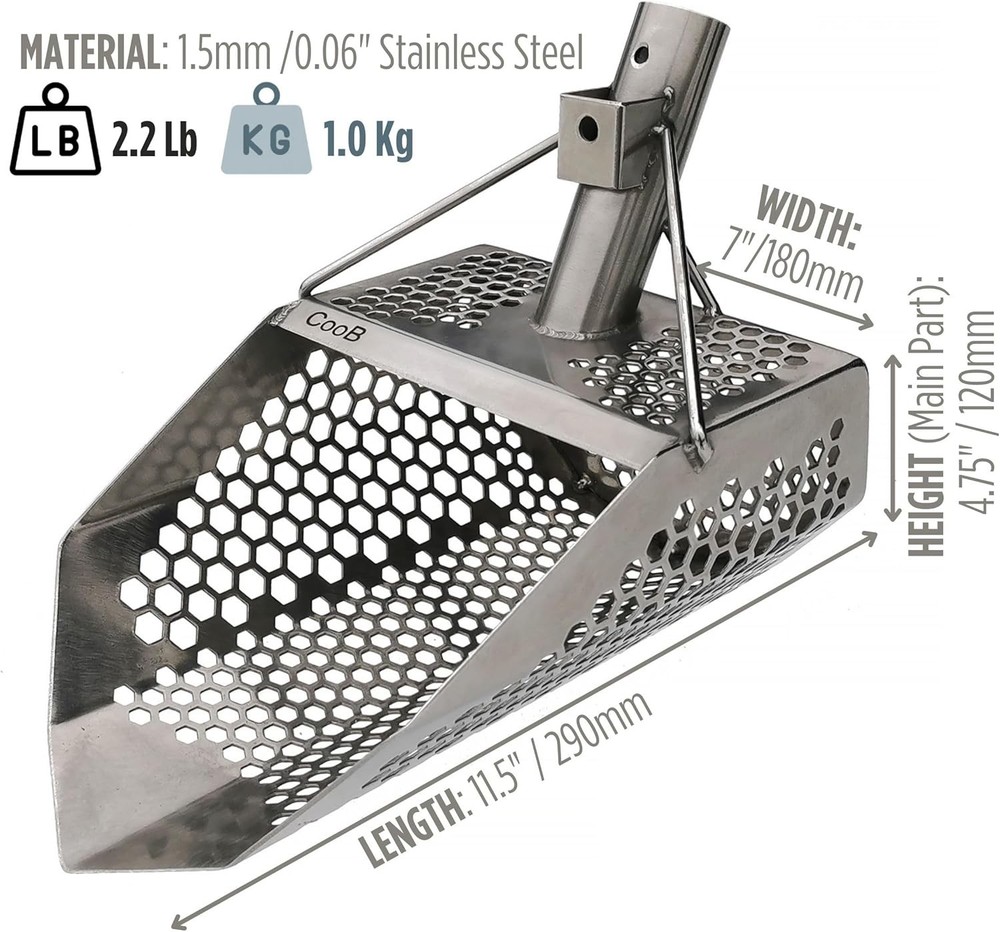 Metal Detecting Sand Scoop Stainless Beach Tool