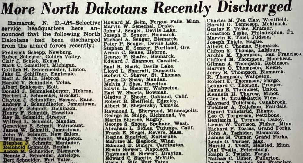 WW2 Dog Tag Named To North Dakota Vet 3520th Air Base Unit, 9th Base Squadron (1