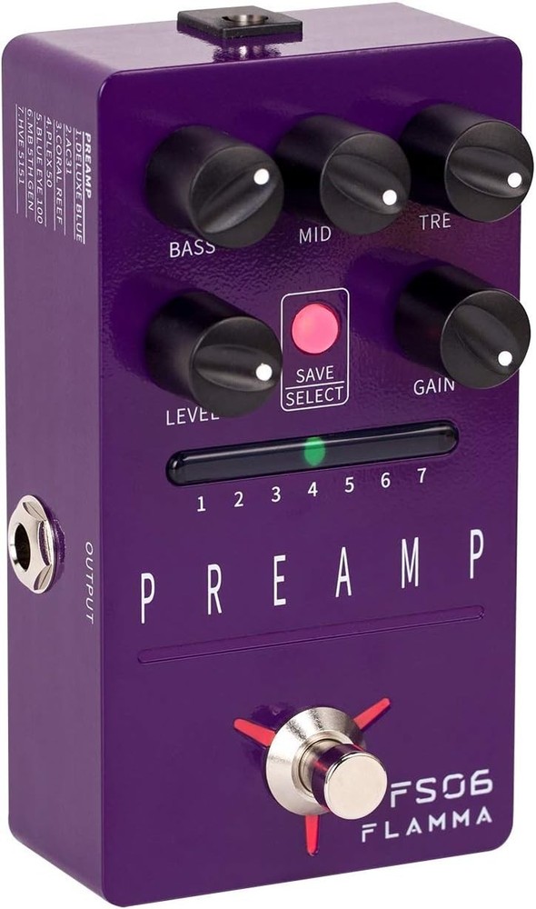 FS06 Digital Preamp Pedal with 7 Versatile Models & Cabinet Simulation