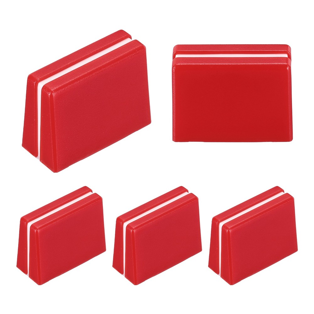5 x Universal Fader Knobs Red Mixer Fader Caps Plastic for DJ Console