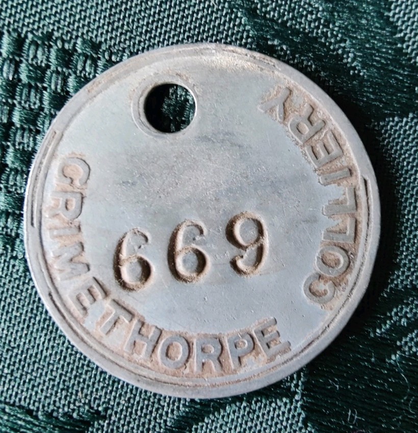 Grimethorpe Colliery Pit Check Tally Token marked Grimethorpe Colliery 669