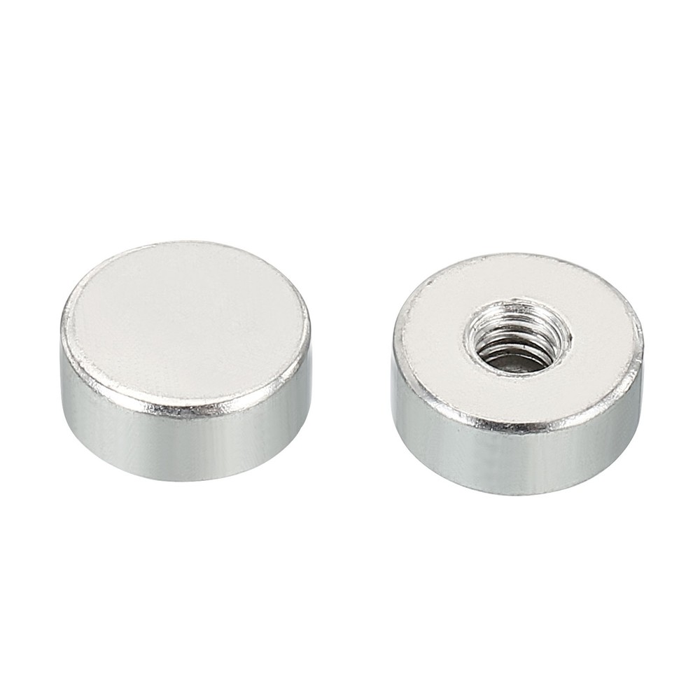 M4 Nut Hood, 10pcs Female Thread Silver Tone Flat