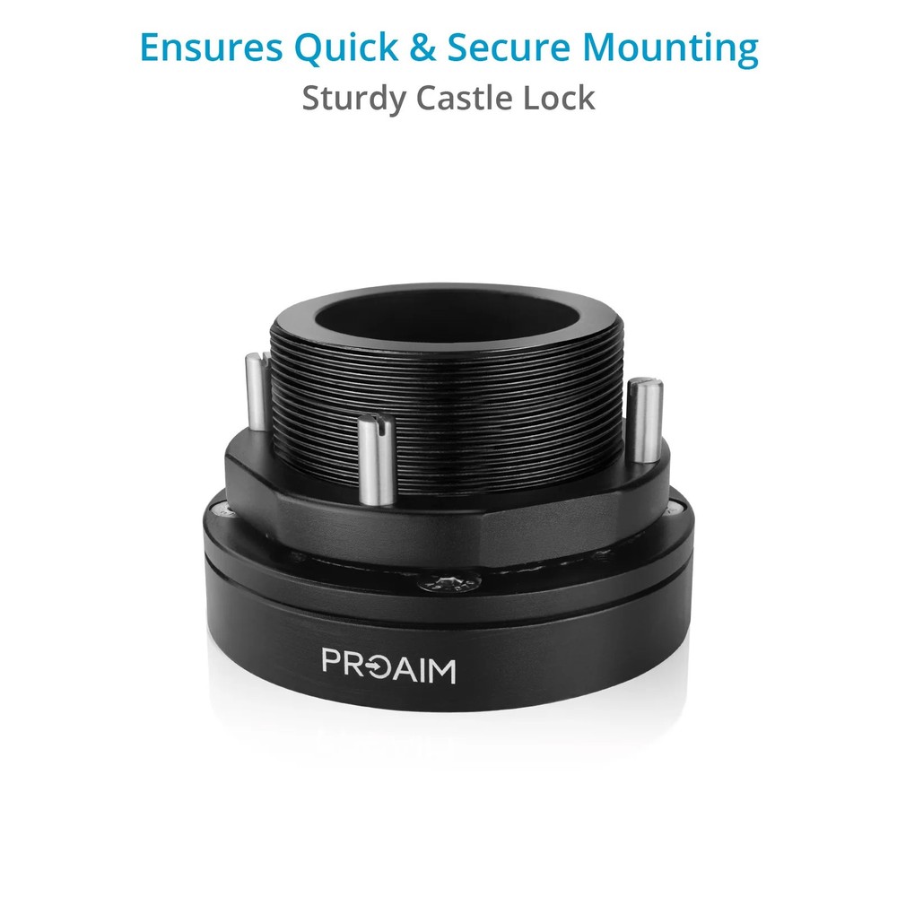 Proaim Gimbal Mitchell Plate with Castle Nut for Camera Gimbal Mount Adapters
