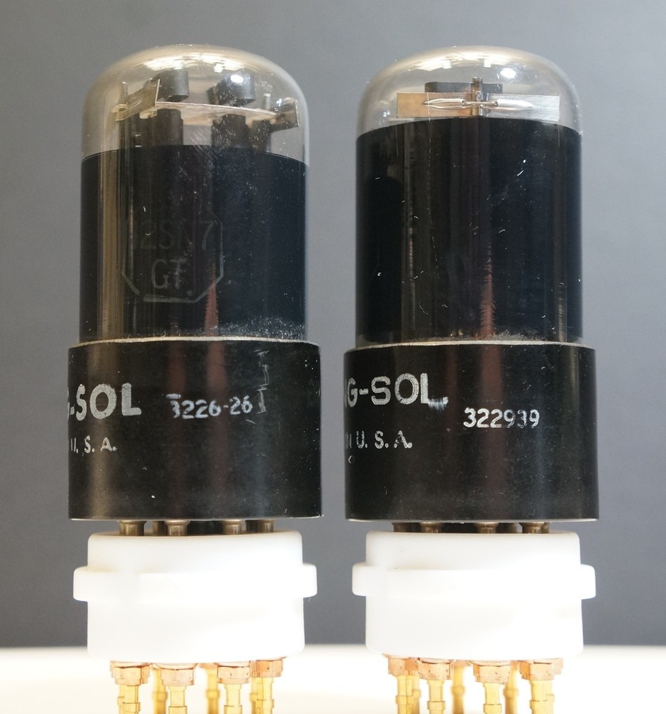 MATCHED NOS TUNGSOL ROUND PLATE 12SN7GT PAIR - Hickok & FULL PERFORMANCE Testing